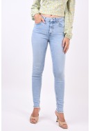 Blugi Dama Only Onlblush Mid Sk Ank Raw Dnm Light Blue Denim